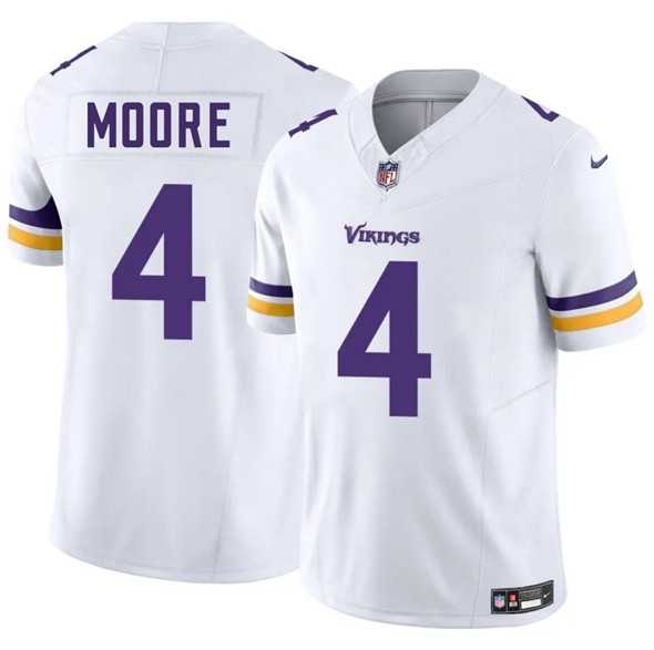 Men & Women & Youth Minnesota Vikings #4 Rondale Moore White 2025 F.U.S.E. Vapor Untouchable Limited Stitched Jersey